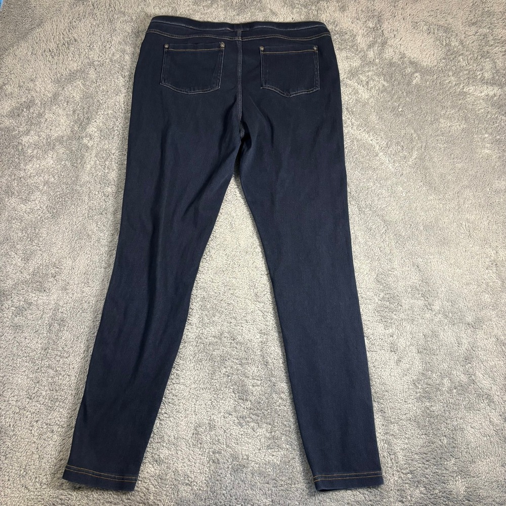 Dark Wash High Rise Pull On Denim Leggings Jeggings Slim Fit Blue